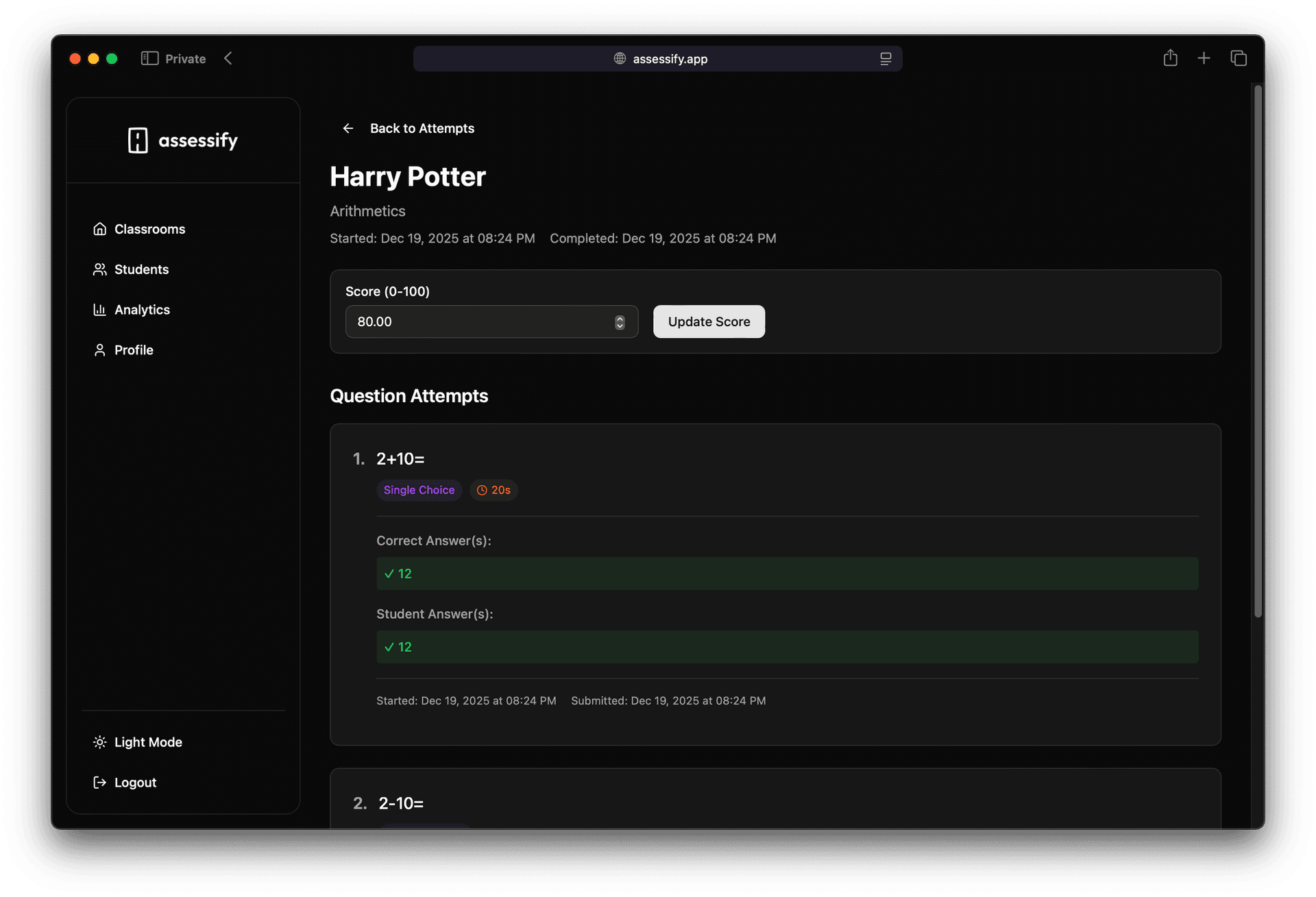 Comprehensive Analytics